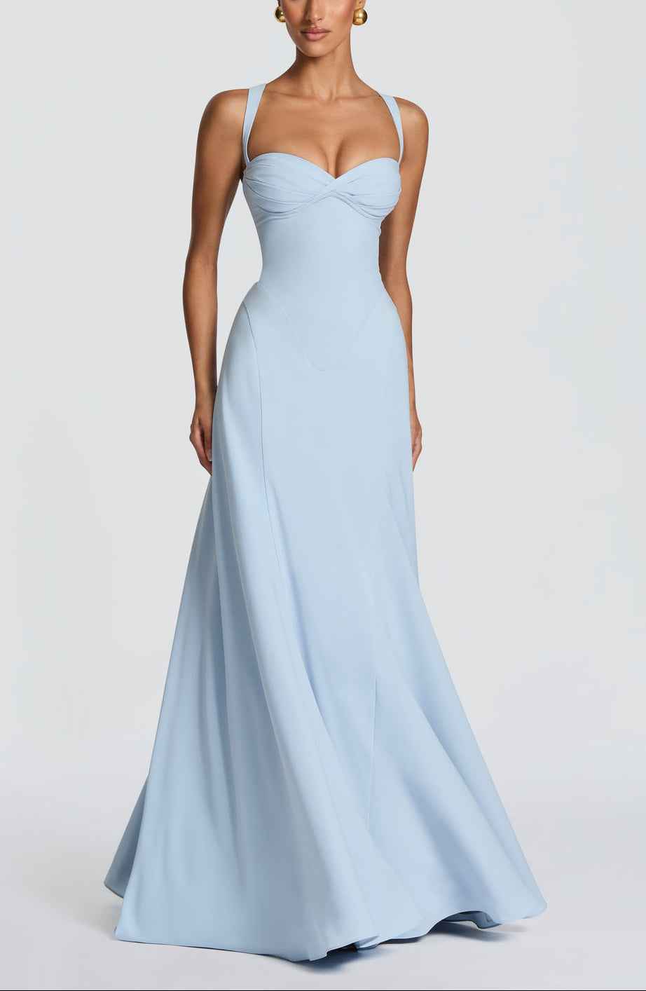 Anora Sweetheart Neck Fitted Maxi Formal Dress - Butter Yellow - Celeste Ricci