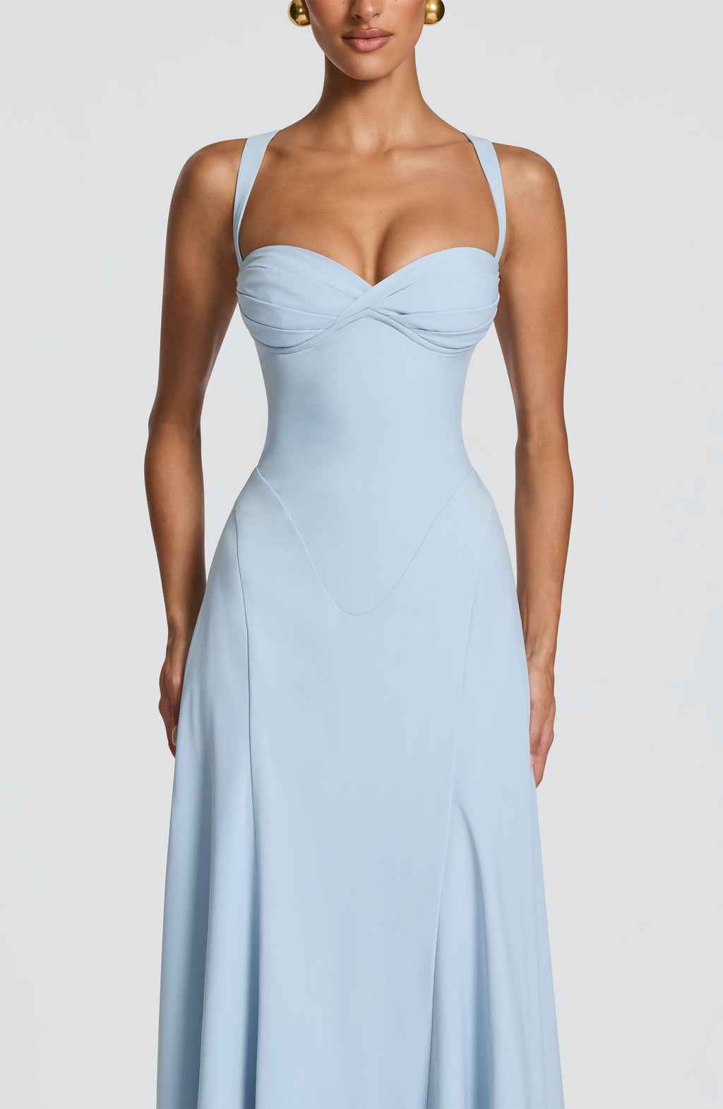 Anora Sweetheart Neck Fitted Maxi Formal Dress - Butter Yellow - Celeste Ricci