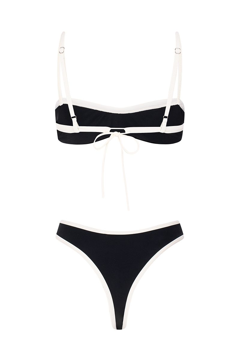 My Love Strapless Elegant Mini Summer Dress - Black and Pearl - Celeste Ricci