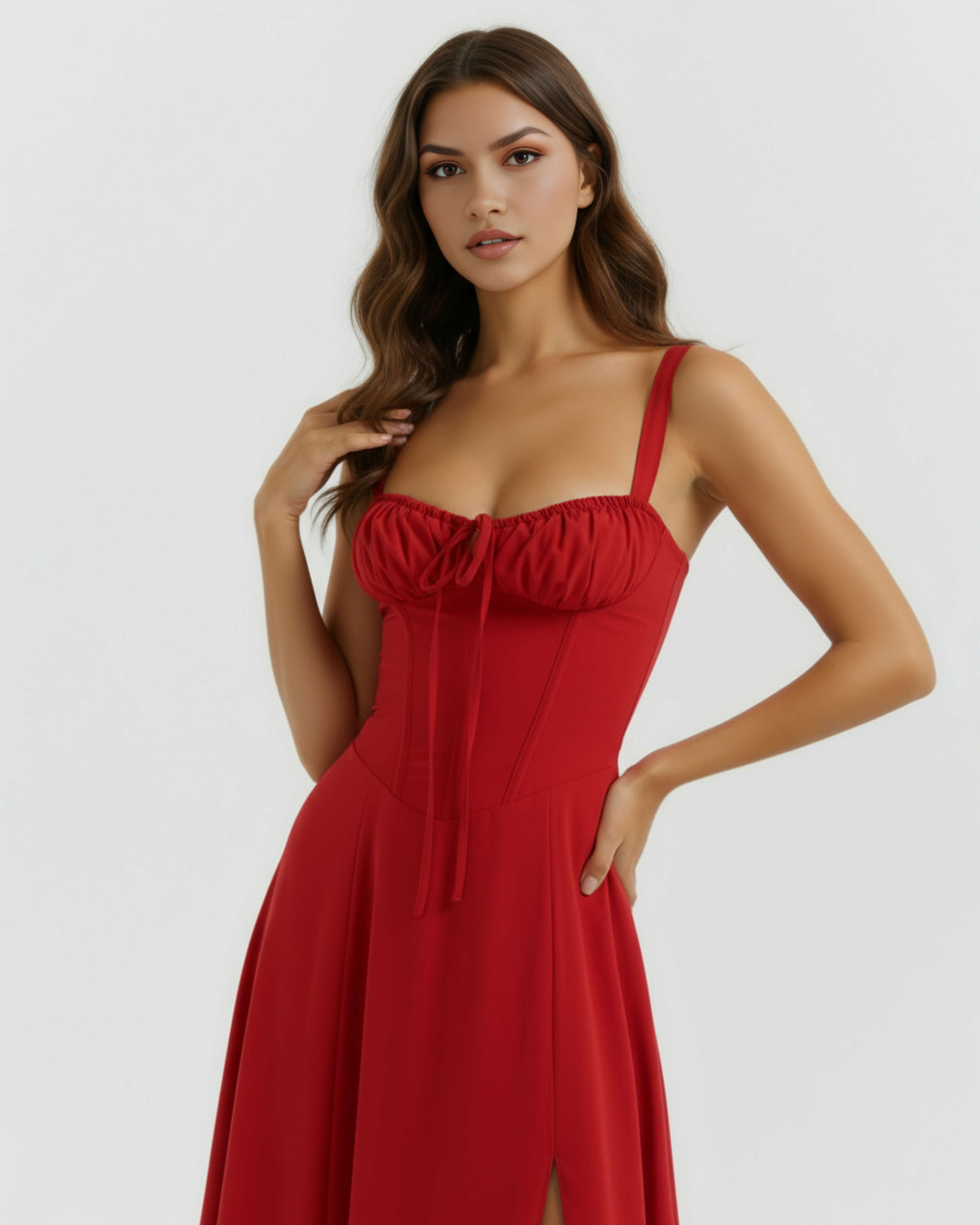 Aurora Corseted Fitted Maxi Summer Dress - Buttercup