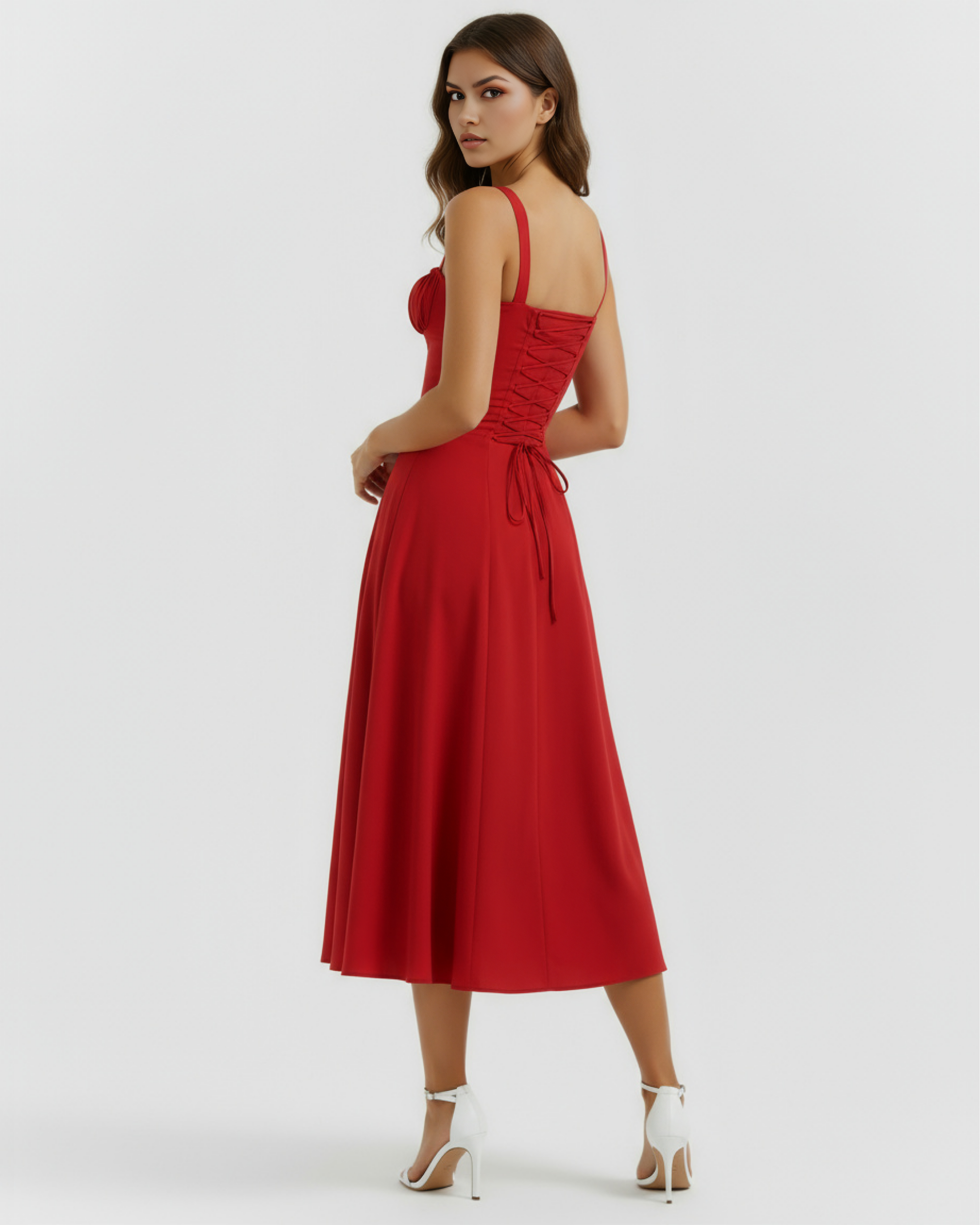 Aurora Corseted Fitted Maxi Summer Dress - Buttercup