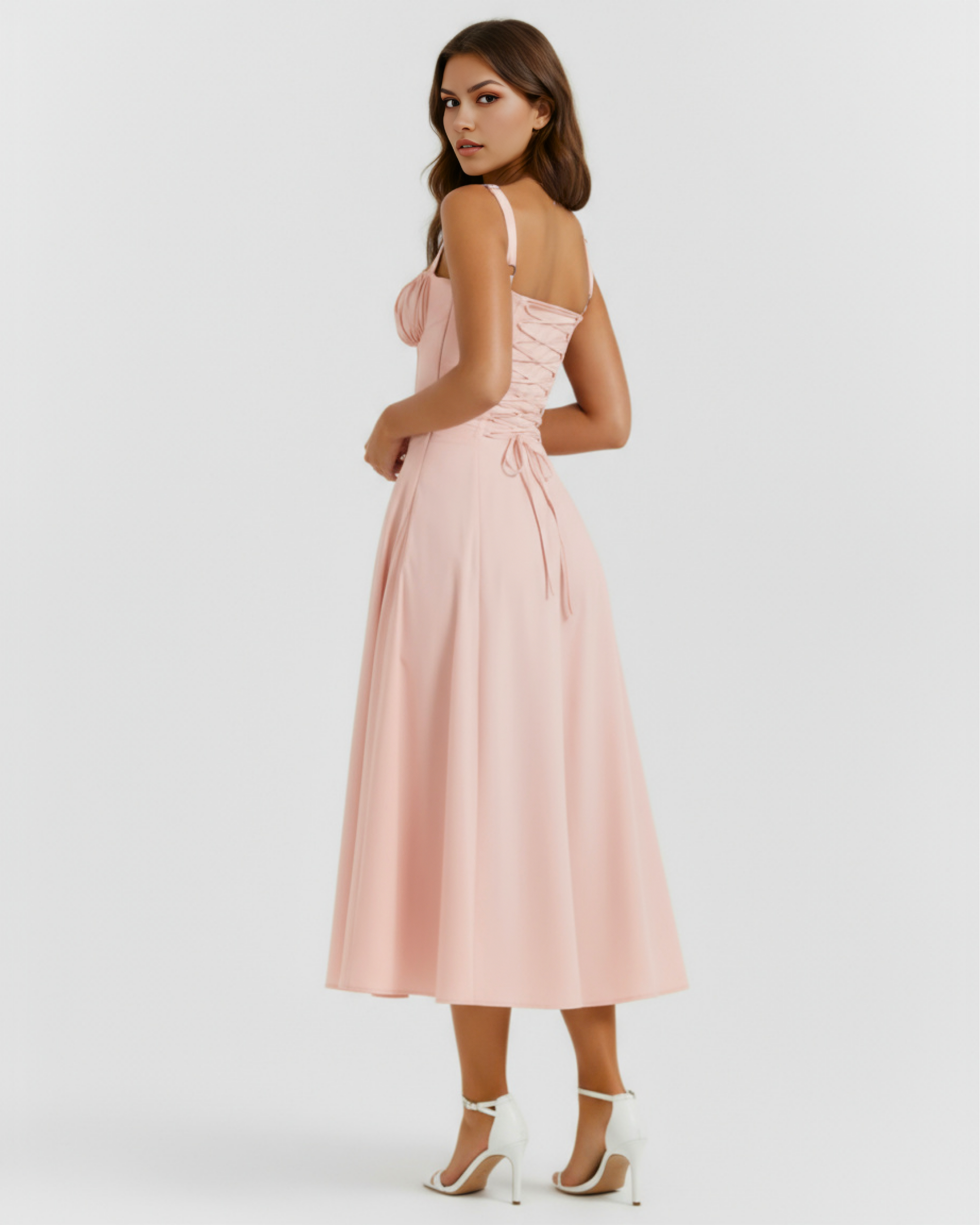 Aurora Corseted Bodycon Maxi Summer Dress - Rosé