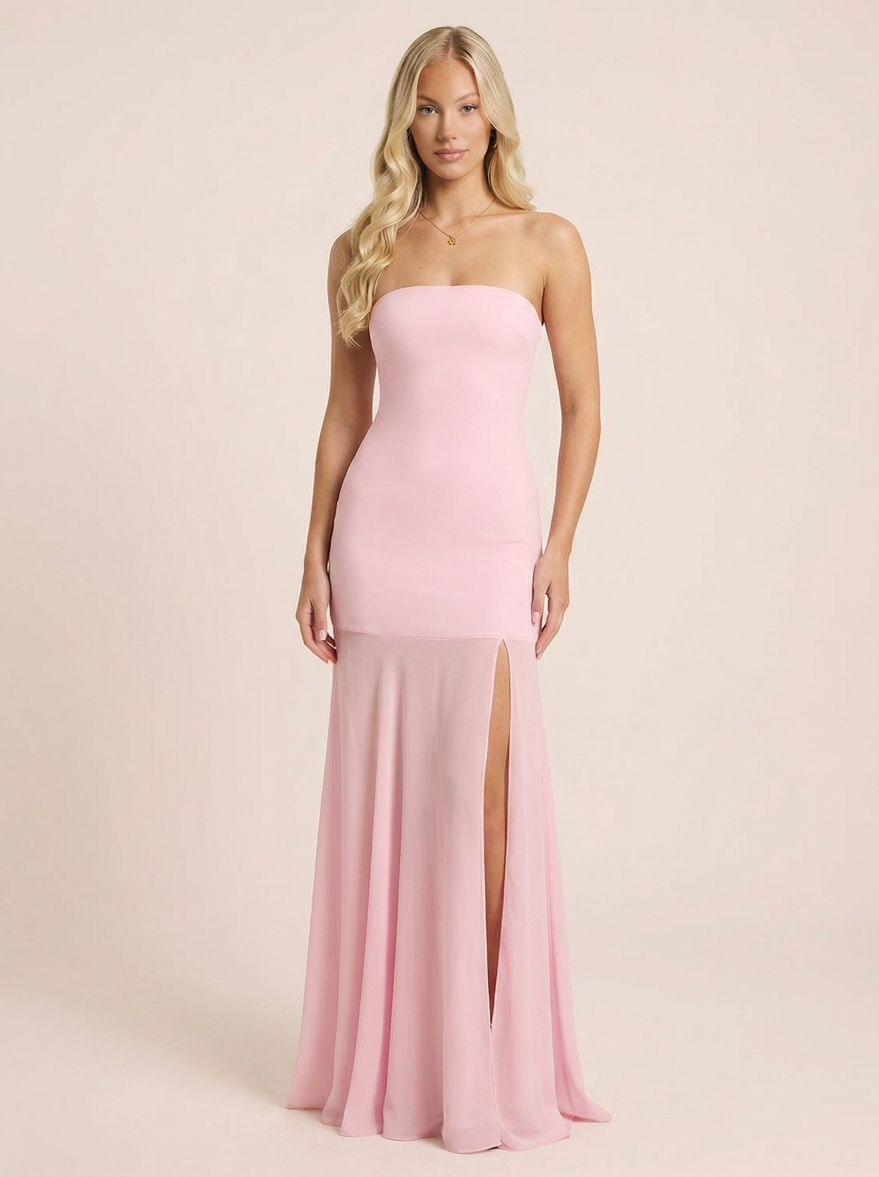 Celeste Strapless Bodycon Elegant Maxi Dress - Nubae