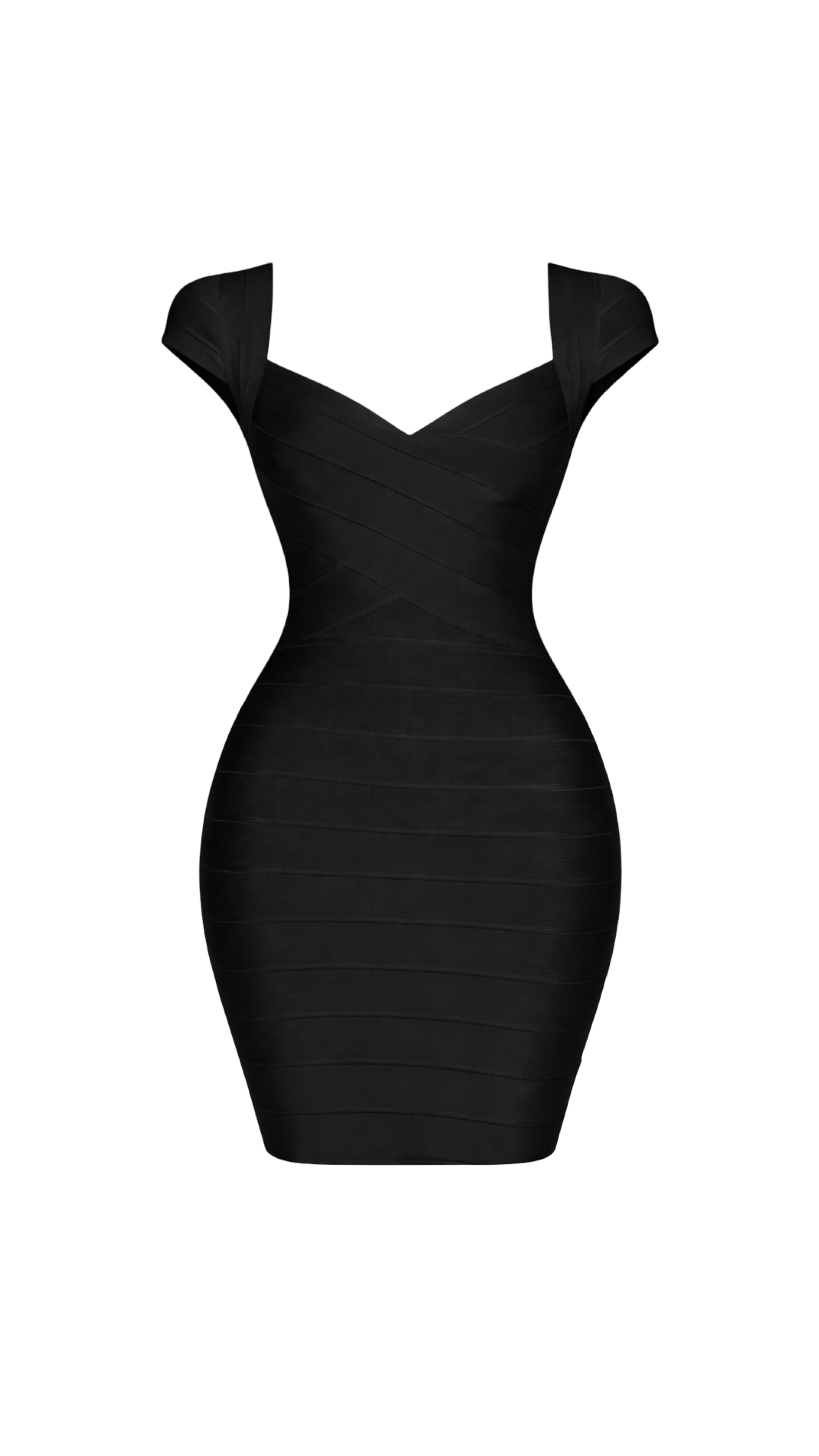 Alaia Bodycon Fitted Mini Party Dress - Black - Celeste Ricci