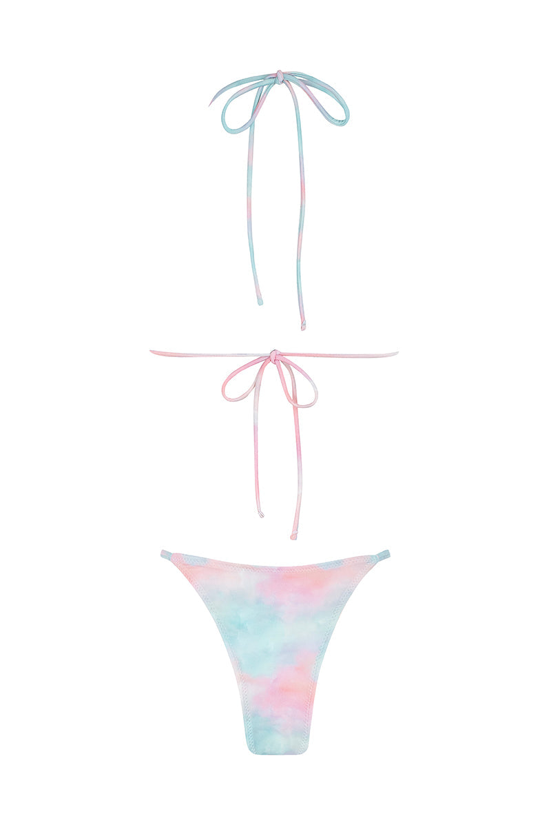 Margot Reversible Floral Gradient Mini Summer Bikini - Pink/Aqua - Celeste Ricci