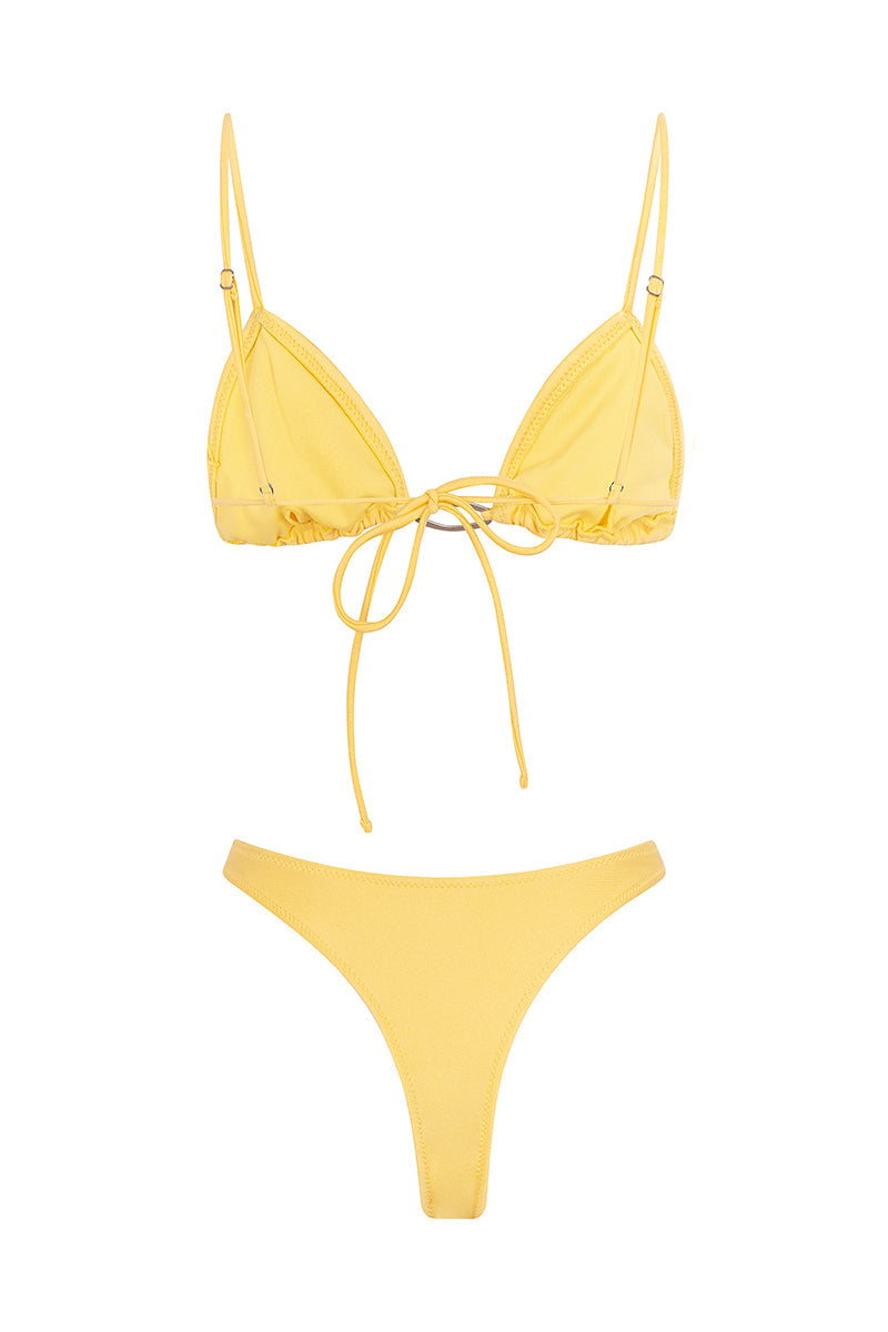 Triangle Top Adjustable Summer Bikini - Yellow - Celeste Ricci