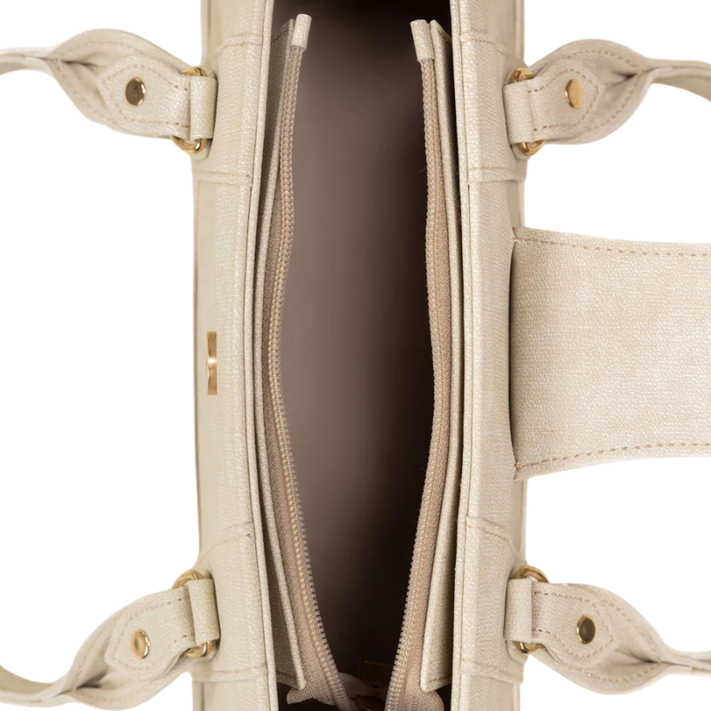Elegant Textured Fawn Handbag