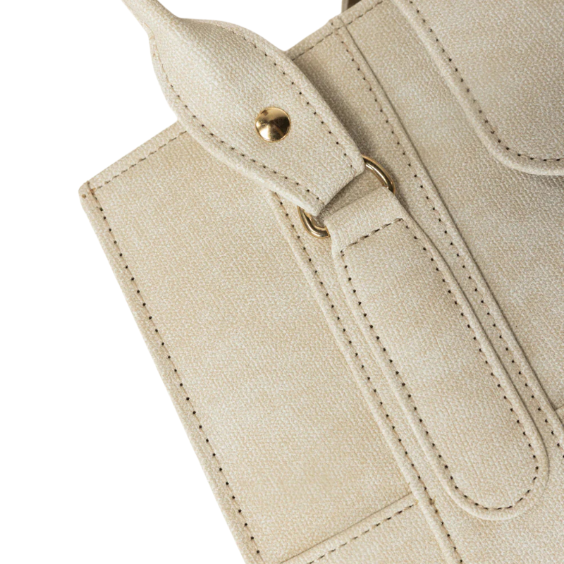 Elegant Textured Fawn Handbag