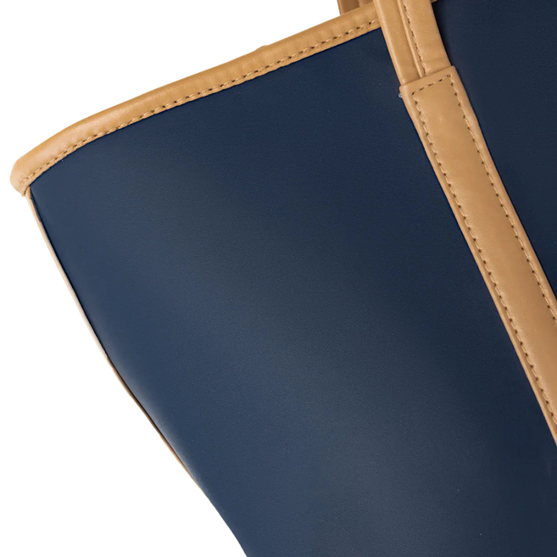 Two-Tone Navy Tote Bag