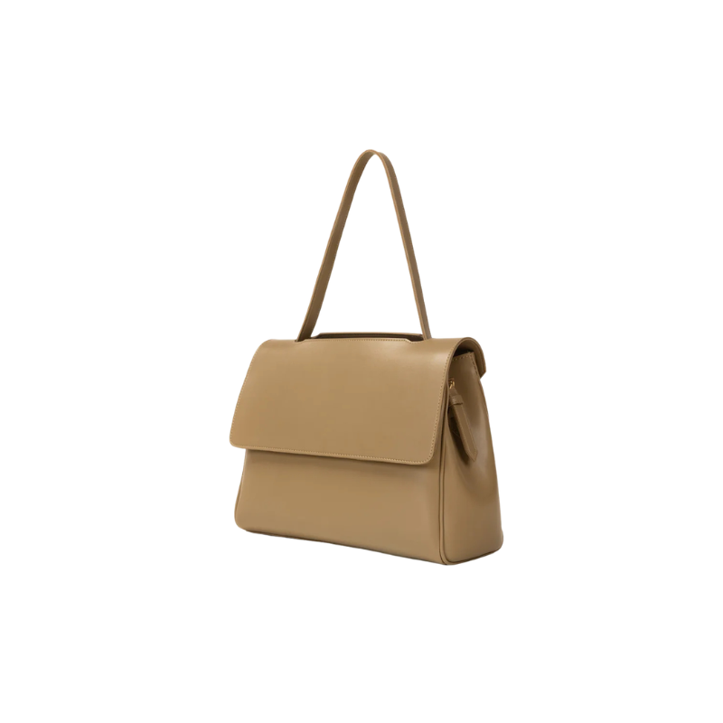 Structured Beige Tote Bag