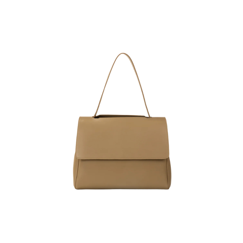 Structured Beige Tote Bag